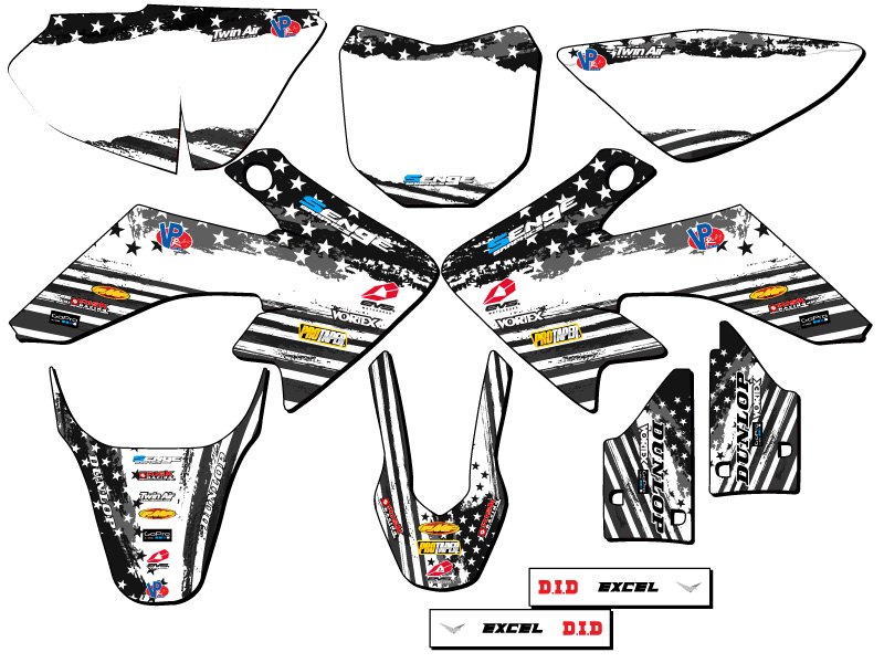 2013-2023 CRF 50 MERICA Grey Senge Graphics Kit Compatible with Honda - Picture 5 of 10