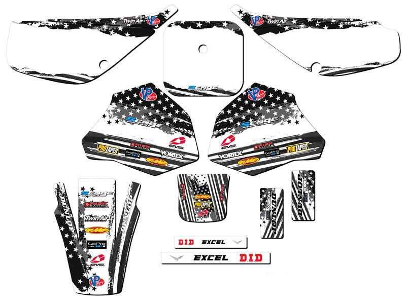 1985-2000 XR 80 MERICA Grey Senge Graphics Kit Compatible with Honda - Picture 5 of 10