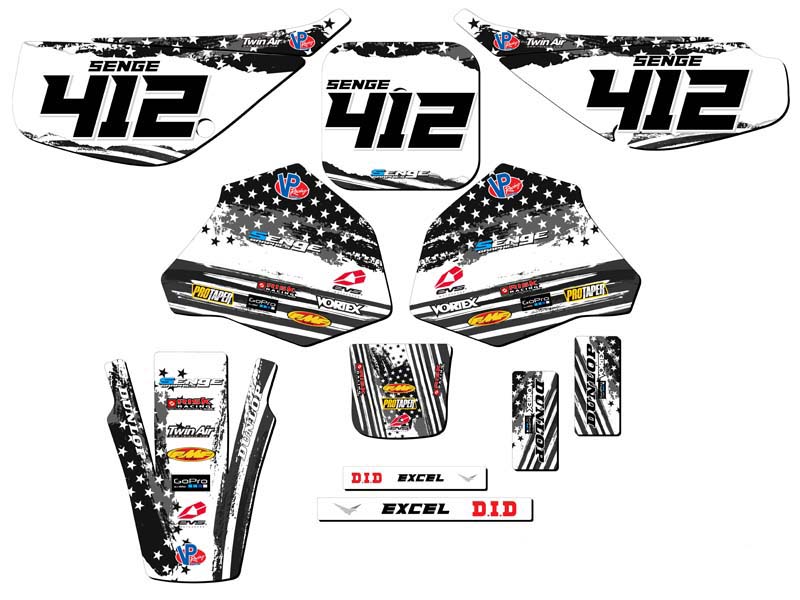 1985-2000 XR 80 MERICA Grey Senge Graphics Kit Compatible with Honda - Picture 8 of 10