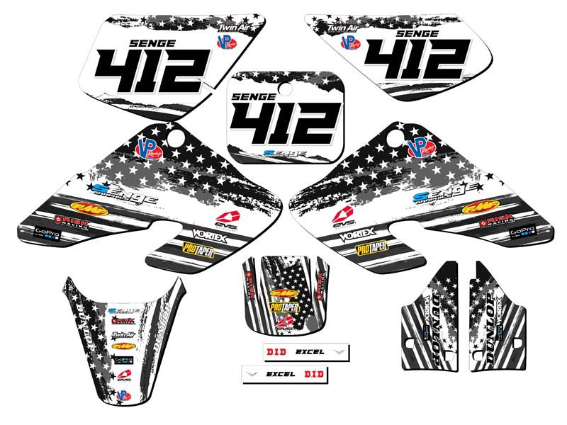 2000-2003 XR 50 MERICA Grey Senge Graphics Kit Compatible with Honda - Picture 8 of 10