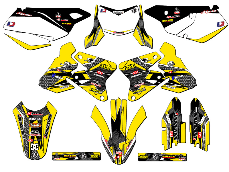 2005-2023 DRZ 400 SM PODIUM Yellow Senge Graphics Kit Compatible with Suzuki - Picture 5 of 10