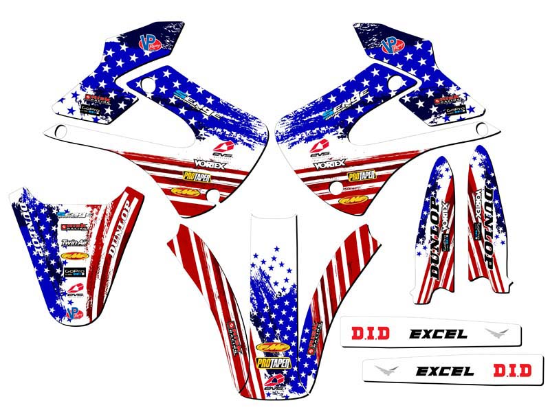 2001-2013 KX 100 MERICA Usa Senge Kit Gráfico Compatible con Kawasaki - Imagen 2 de 10