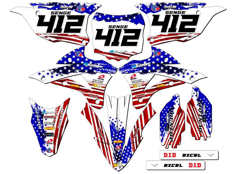 Kit de gráficos Senge 2014-2021 KX 85 MERICA EE. UU. compatible con Kawasaki - Imagen 8 de 10