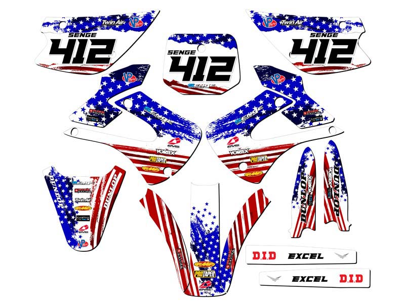 KX 85 MERICA 2001-2013 EE. UU. Senge Graphics Kit compatible con Kawasaki - Imagen 8 de 10