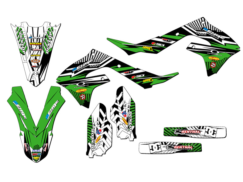 2022 KX 450 SR MAYHEM Green Senge Graphics Kit Compatible with Kawasaki - Picture 2 of 10