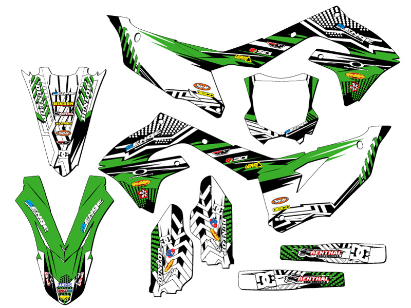 2022 KX 450 SR MAYHEM Green Senge Graphics Kit Compatible with Kawasaki - Picture 5 of 10