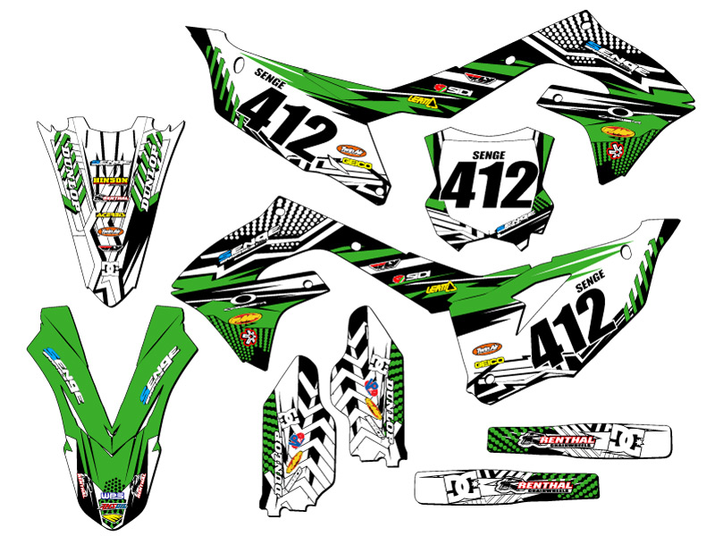2022 KX 450 SR MAYHEM Green Senge Graphics Kit Compatible with Kawasaki - Picture 8 of 10