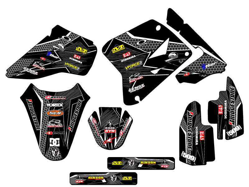 Kit de gráficos Senge 2001-2004 RM 85 PODIUM negro compatible con Suzuki - Imagen 2 de 10