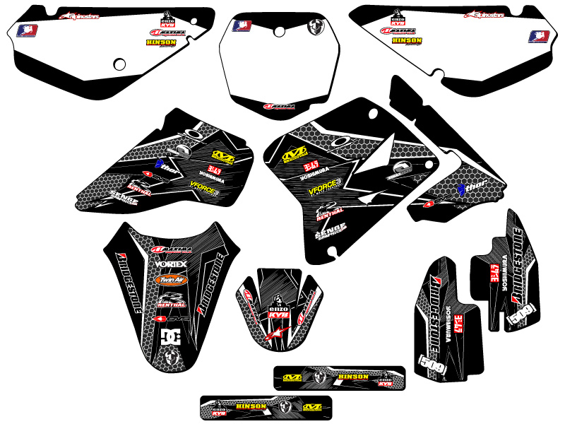 Kit de gráficos Senge 2001-2004 RM 85 PODIUM negro compatible con Suzuki - Imagen 5 de 10
