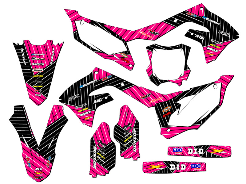 2022 KX 450 SR RACE SERIES Pink Senge Graphics Kit Compatible with Kawasaki - Bild 5 von 10