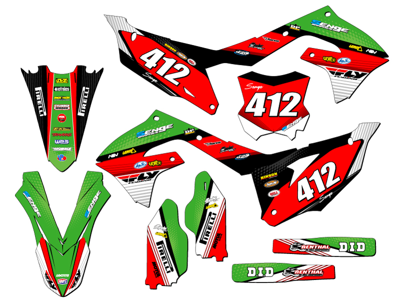 2022 KX 450 SR RICOCHET Green Senge Graphics Kit Compatible with Kawasaki - Picture 8 of 10