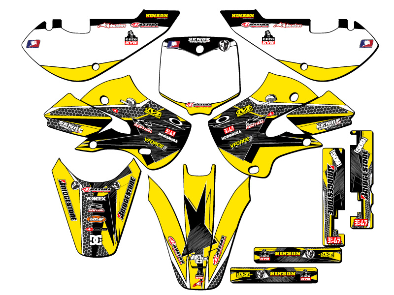 Kit Gráficos Senge Amarillo Todos los Años RM 65 PODIUM Compatible con Suzuki - Imagen 5 de 10