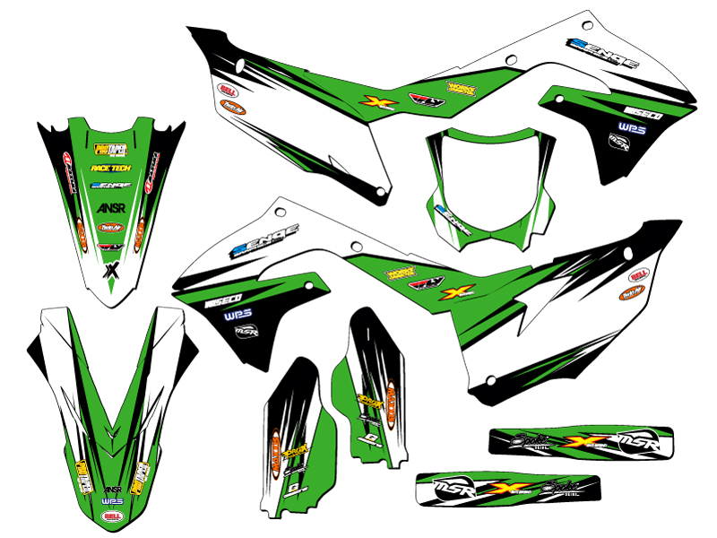 2022 KX 450 SR VELOCITY Green Senge Graphics Kit Compatible with Kawasaki - Picture 5 of 10