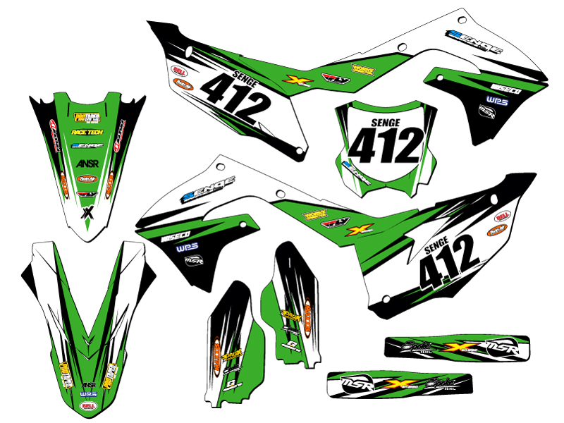 2022 KX 450 SR VELOCITY Green Senge Graphics Kit Compatible with Kawasaki - Picture 8 of 10