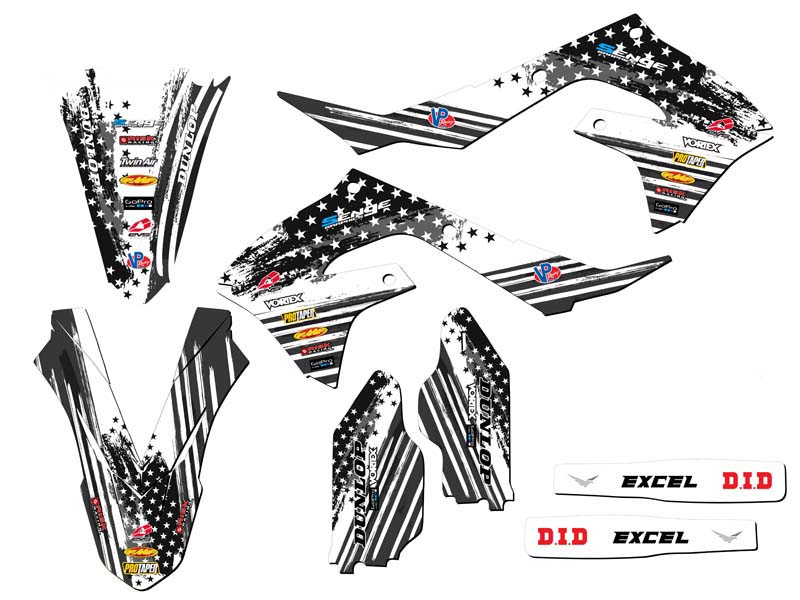 2022 KX 450 SR MERICA Grey Senge Graphics Kit Compatible with Kawasaki - Picture 2 of 10