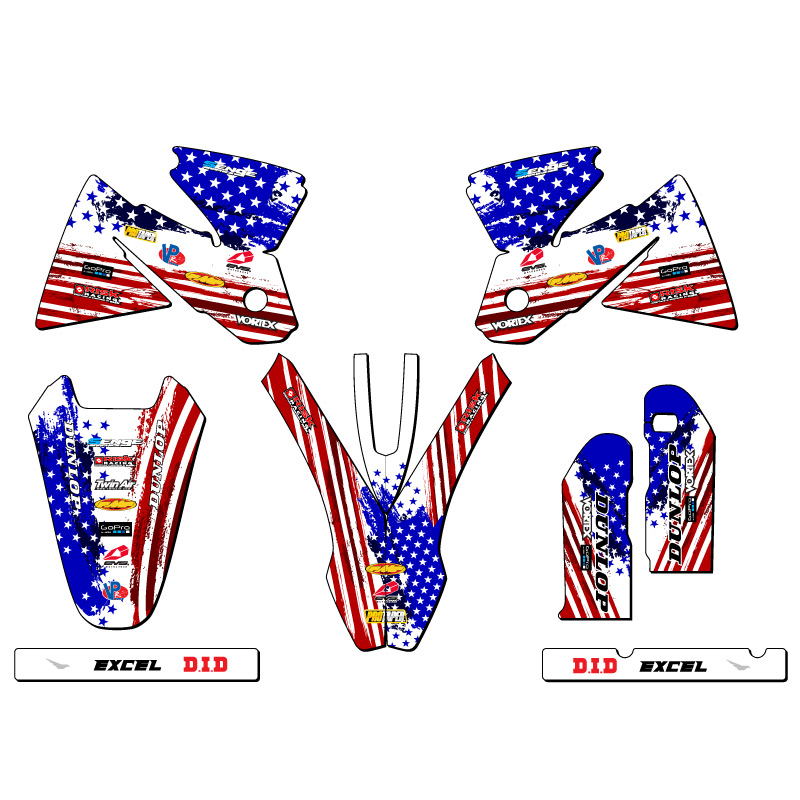 2001 OLD STYLE SX MERICA Usa Senge Graphics Kit Compatible with KTM - Picture 2 of 10