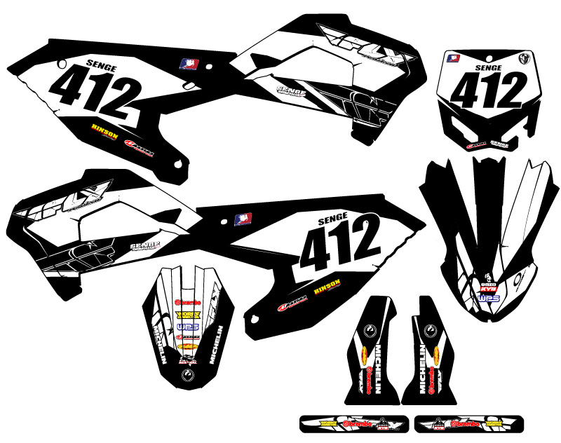 2022 CX 65 13 FLY Black Senge Graphics Kit Compatible with Cobra - Picture 8 of 10