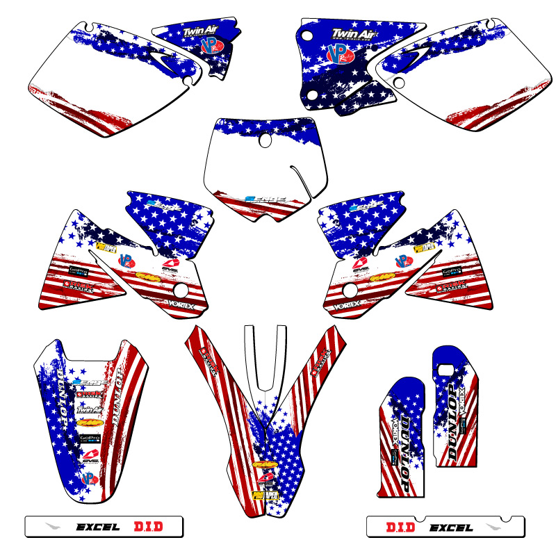 2001 OLD STYLE SX MERICA Usa Senge Graphics Kit Compatible with KTM - Picture 5 of 10