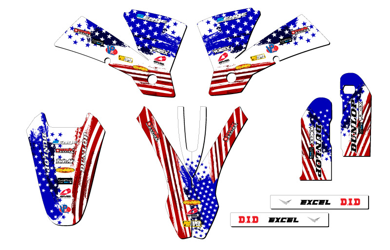 2002 SX MERICA Usa Senge Graphics Kit Compatible with KTM - Picture 2 of 10