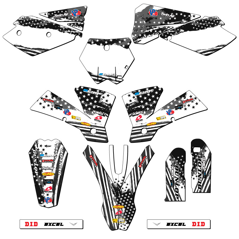 2003-2004 SX MERICA Grey Senge Graphics Kit Compatible with KTM - Picture 5 of 10