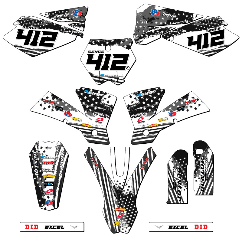 2003-2004 SX MERICA Grey Senge Graphics Kit Compatible with KTM - Picture 8 of 10