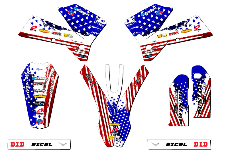 2005-2006 SX MERICA Usa Senge Graphics Kit Compatible with KTM - Picture 2 of 10