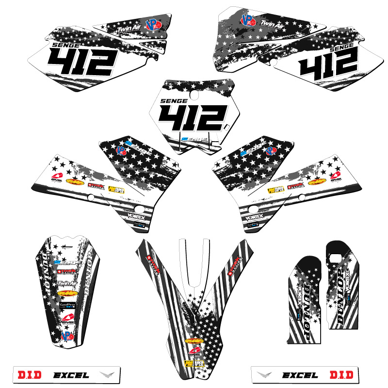 2005-2006 SX MERICA Grey Senge Graphics Kit Compatible with KTM - Picture 8 of 10
