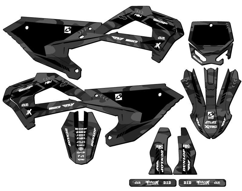 2022 CX 65 APACHE Grey Senge Graphics Kit Compatible with Cobra - Picture 5 of 10