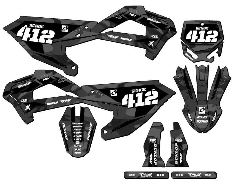 2022 CX 65 APACHE Grey Senge Graphics Kit Compatible with Cobra - Picture 8 of 10