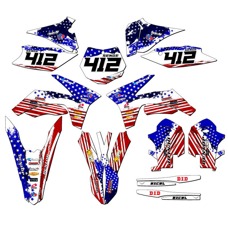 2011-2012 SX MERICA Usa Senge Graphics Kit Compatible with KTM - Picture 8 of 10