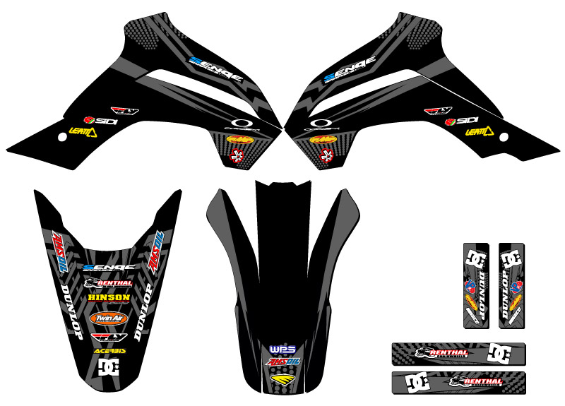 Kit de gráficos KLX 140 G MAYHEM Black Senge 2019-2020 compatible con Kawasaki - Imagen 2 de 10