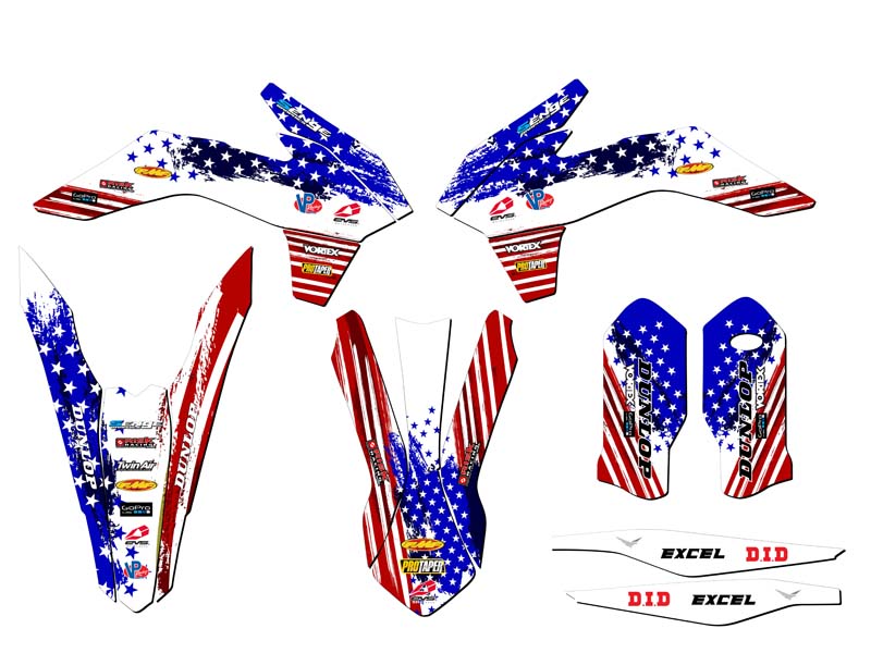 SX MERICA EE. UU. 2015 kit de gráficos Senge compatible con KTM - Imagen 2 de 10