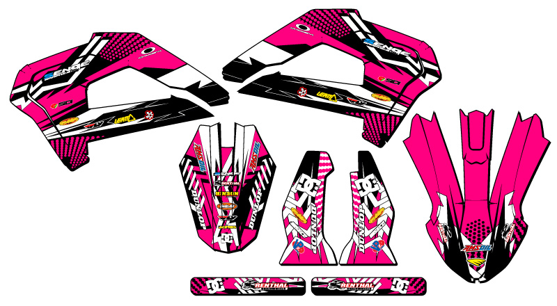 Kit de gráficos Senge Pink Senge 2022 CX 65 MAYHEM compatible con Cobra - Imagen 2 de 10