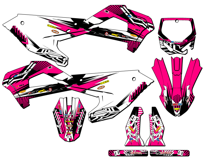 Kit de gráficos Senge Pink Senge 2022 CX 65 MAYHEM compatible con Cobra - Imagen 5 de 10