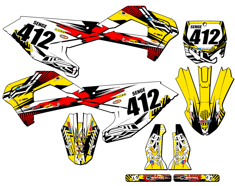 2022 CX 65 MAYHEM Yellow Senge Graphics Kit Compatible with Cobra - Picture 8 of 10