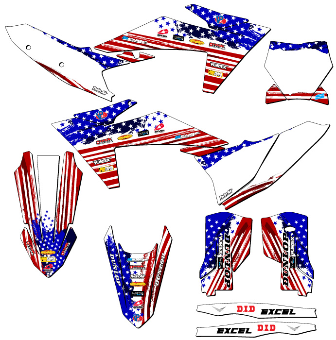Kit de gráficos SX MERICA Usa Senge 2023-2024 compatible con KTM - Imagen 5 de 10