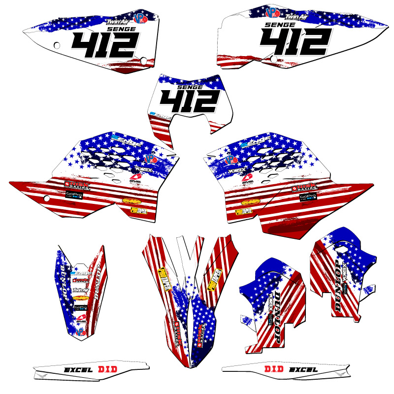 2008-2010 XCF MERICA Usa Senge Graphics Kit Compatible with KTM - Picture 8 of 10