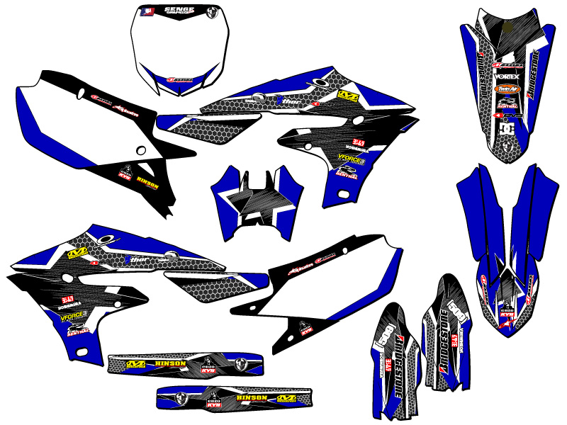 2019-2022 fits CYCRA POWERFLOW YZ 250 F 4-STROKE PODIUM Blue Senge Graphics Kit - Bild 5 von 10