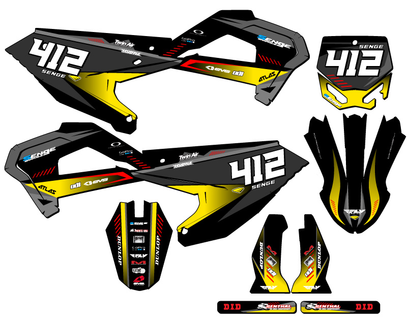 2022 CX 65 SURGE Black Senge Graphics Kit Compatible with Cobra - Picture 8 of 10