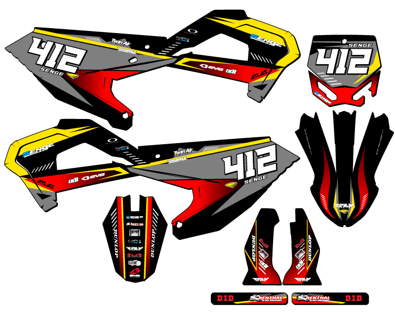 2022 CX 65 SURGE Yellow Senge Graphics Kit Compatible with Cobra - Picture 8 of 10