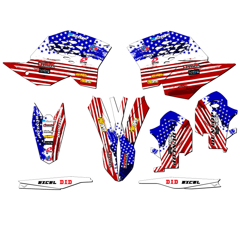 2008-2010 XC MERICA Usa Senge Graphics Kit Compatible with KTM - Picture 2 of 10