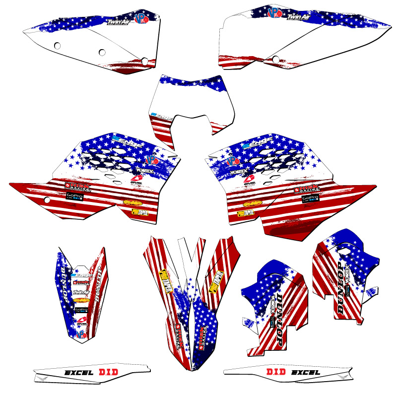 2008-2010 XC MERICA Usa Senge Graphics Kit Compatible with KTM - Picture 5 of 10