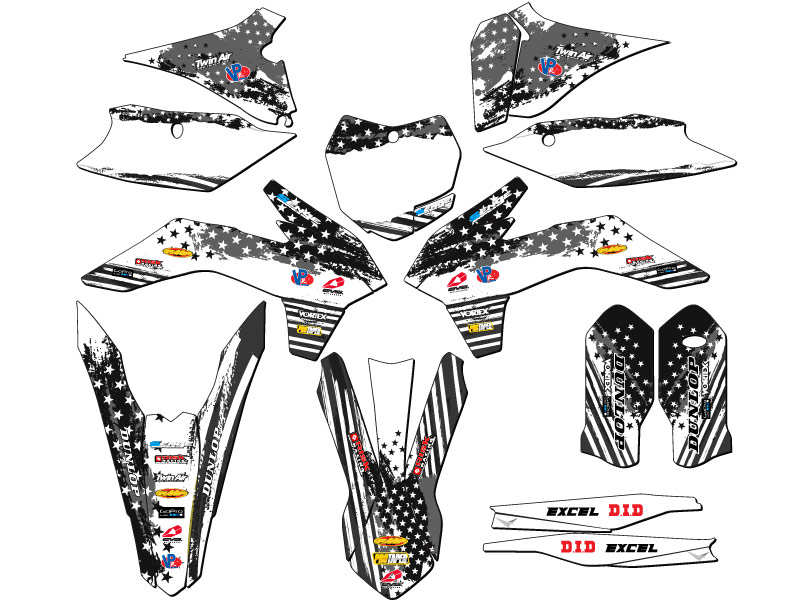2015-2016 XC MERICA Grey Senge Graphics Kit Compatible with KTM - Picture 5 of 10