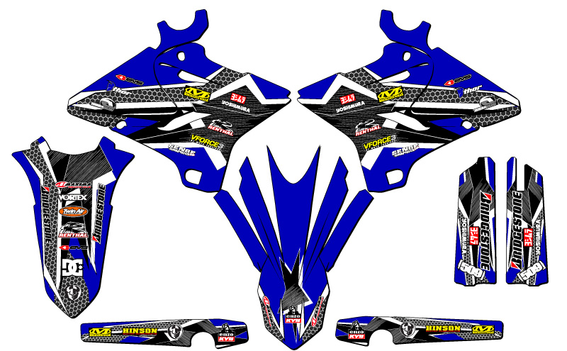 2002-2004 fits POLISPORT RESTYLE YZ 250 2-STROKE PODIUM Blue Senge Graphics Kit - Bild 2 von 10