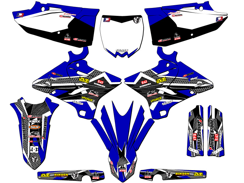 2002-2004 fits POLISPORT RESTYLE YZ 250 2-STROKE PODIUM Blue Senge Graphics Kit - Bild 5 von 10