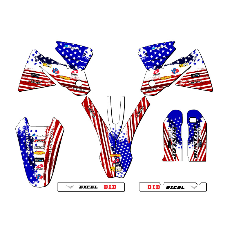 1998-2000 EXC MERICA Usa Senge Graphics Kit Compatible with KTM - Picture 2 of 10
