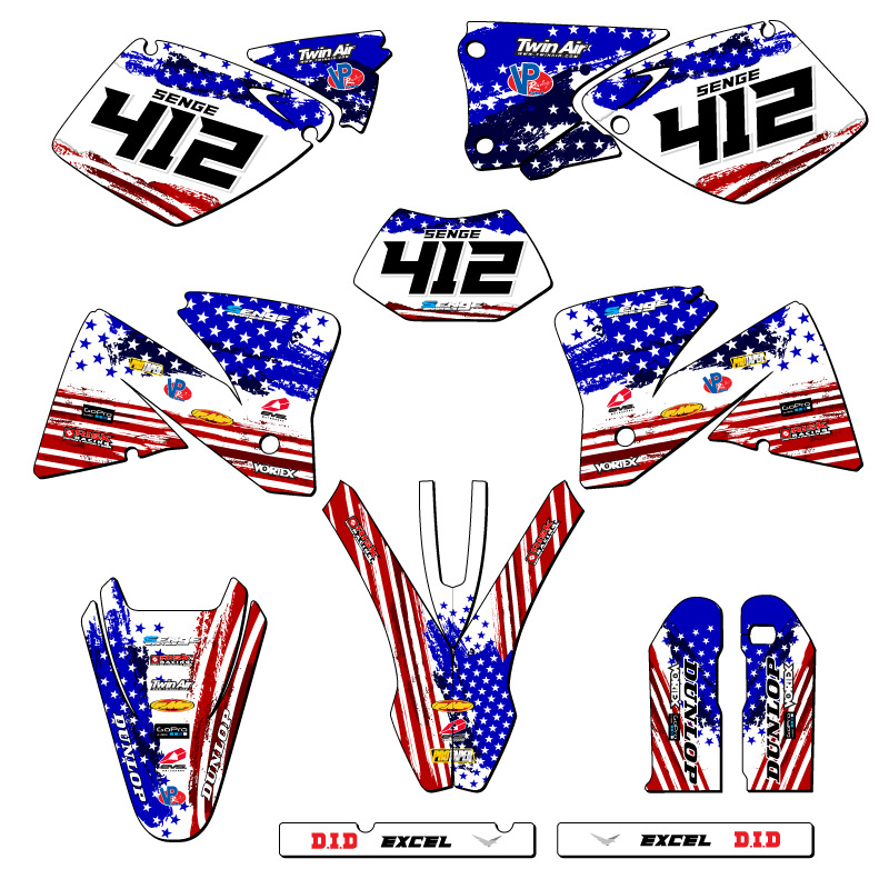 2001-2002 EXC MERICA Usa Senge Graphics Kit Compatible with KTM - Picture 8 of 10