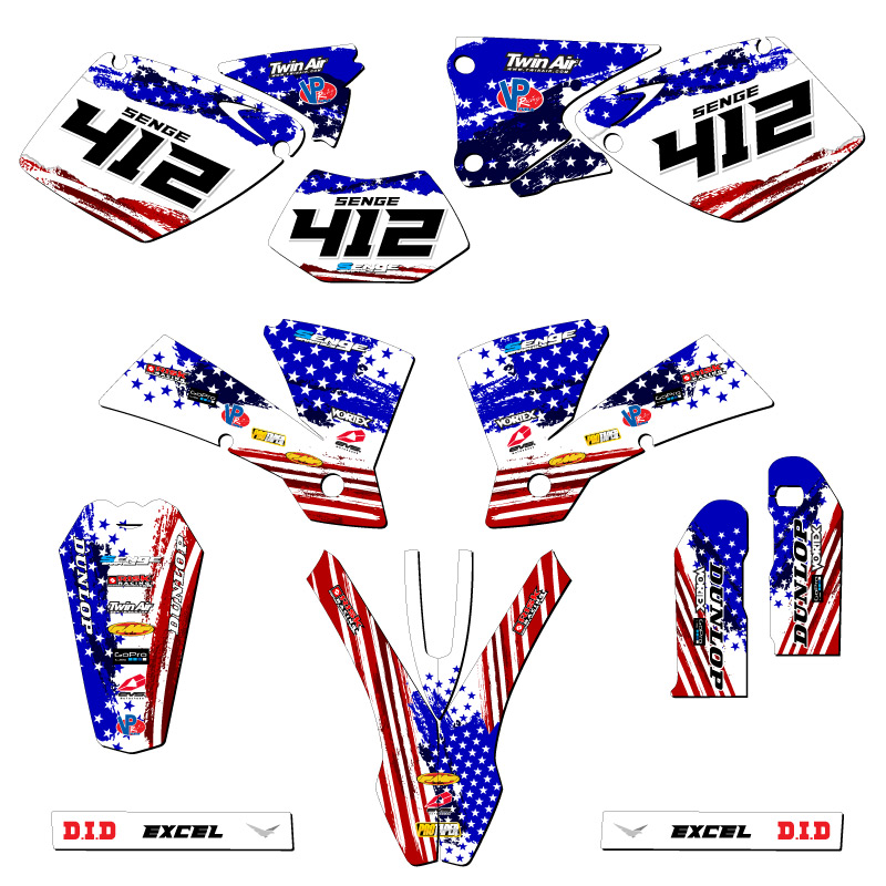 2003 EXC MERICA Usa Senge Graphics Kit Compatible with KTM - Foto 8 di 10