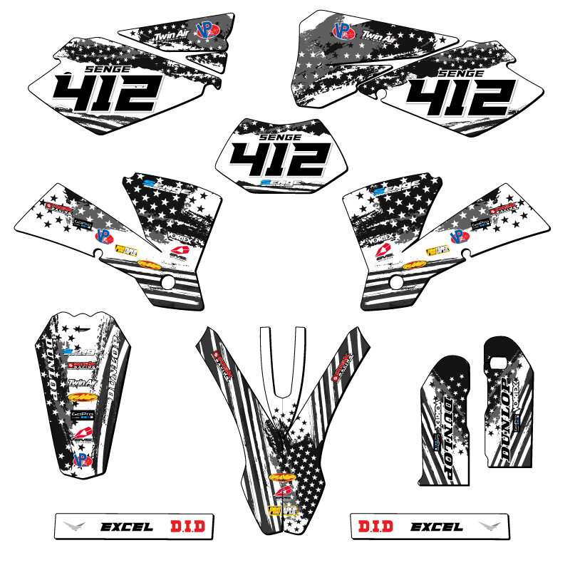 2004 EXC MERICA Grey Senge Graphics Kit Compatible with KTM - Bild 8 von 10