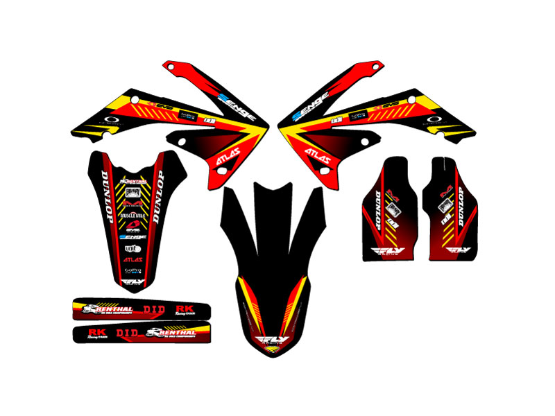 2010-2013 CRF 250 R SURGE Red Senge kit de gráficos compatible con Honda - Imagen 2 de 10